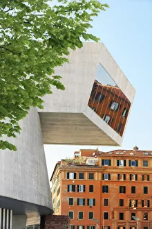 Rome Gallery: Italy, Rome, Maxxi modern arts museum at sunset