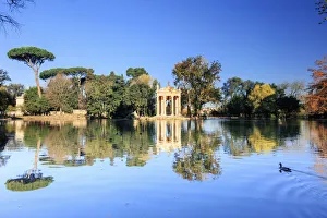 Italy, Rome, Villa Borghese lake