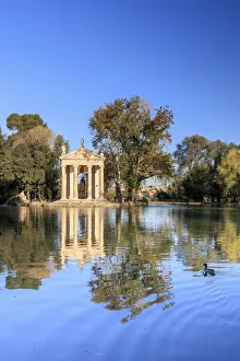 Italy, Rome, Villa Borghese lake