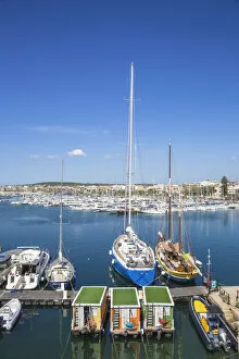 Italy, Sardinia, Alghero, View of harbour