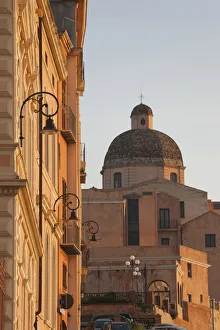 Italy, Sardinia, Cagliari, Il Castello Old Town, city walls and Cathedral of Santa