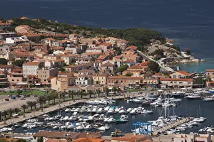 Maddalena Archipelago Prints: Italy, Sardinia, Northern Sardinia, Palau, view of town harbour