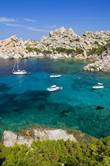 Italy, Sardinia, Olbia-Tempo, Capo Testa. The small beach of Cala Spinosa