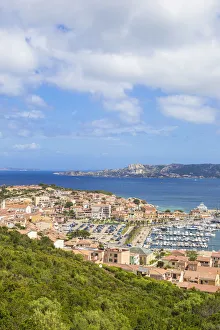 Italy, Sardinia, Sassari Province, Palau, View city and Marina