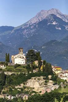 Italy, Serchio Valley, View of Barga