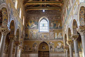 Italy, Sicily, Palermo, Monreale, Monreale Cathedral interior