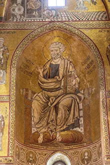Italy, Sicily, Palermo, Monreale, Monreale Cathedral interior