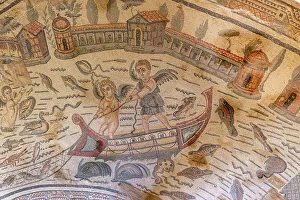 Italy, Sicily, Piazza Armerina, Villa Romana del Casale, Roman mosaics