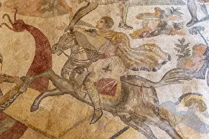 Italy, Sicily, Piazza Armerina, Villa Romana del Casale, Roman mosaics