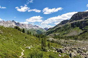 Trento Prints: Italy, Trentino Alto Adige, San Pellegrino Pass, the landscape that can be seen