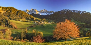 Italy, Trentino Alto Adige, South Tyrol Region, Val di Funes and Santa Magdalena