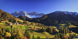 Italy, Trentino Alto Adige, South Tyrol Region, Val di Funes and Santa Magdalena