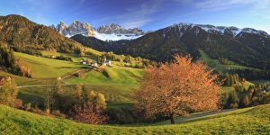 Italy, Trentino Alto Adige, South Tyrol Region, Val di Funes and Santa Magdalena