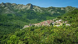 Elba Prints: Italy, Tuscany, Elba. View towards Marciana and the Monte Capanne in the background