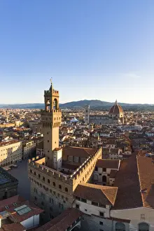 Palazzo Vecchio Prints: Italy, Tuscany, Florence, Palazzo Vecchio and Santa Maria del Fiore Cathedral
