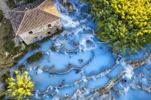 Images Dated 5th November 2020: Italy, Tuscany, Grosseto Province, Saturnia hot springs