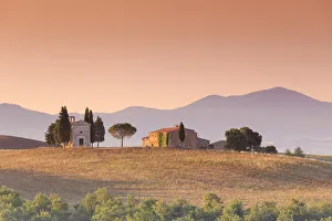Tuscany Prints: Italy, Tuscany, San Quirico D Orcia, Chapel of Vitaleta