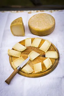 Cheese Prints: Italy, Tuscany, Serchio Valley, Home made sheep cheese at the Il Ciocco farmstead