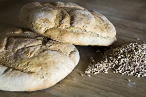 Italy, Tuscany, Serchio Valley, Bread made of spelt flour