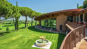 Montepulciano Prints: Italy, Tuscany, Siena, The garden and the cellar of the winery Bindella near to Montepulciano