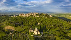 Images Dated 20th June 2019: Italy, Tuscany, Siena Province, Montepulciano and Sanctuary San Biagio