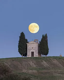 Italy, Tuscany, Val d Orcia listed as World Heritage by UNESCO, Cappella di Vitaleta