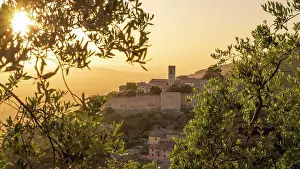 Italy, Umbria. The little village of Campello Alto near Trevi