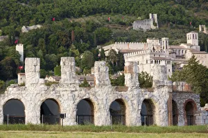 Italy, Umbria, perugia district, Gubbio, Roman amphitheater