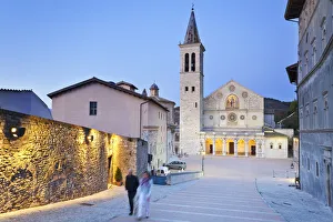Italy, Umbria, Perugia district, Spoleto, View of the Duomo (Santa Maria Assunta