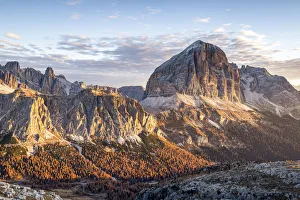 Italy, Veneto, Belluno district, Cortina d Ampezzo, sunrise from Mount Croda Negra