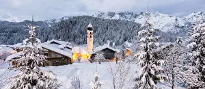 Italy, Veneto, Dolomites, Zoldo Alto, Pianaz church