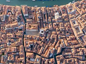 Images Dated 23rd October 2020: Italy, Veneto, Venice, Aerial view of city centre and Grand Canal