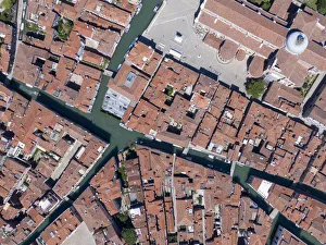 Images Dated 23rd October 2020: Italy, Veneto, Venice, Aerial view of city centre