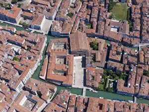 Images Dated 23rd October 2020: Italy, Veneto, Venice, Aerial view of city centre