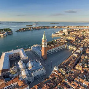 Italy, Veneto, Venice, Aerial view of St Marks square