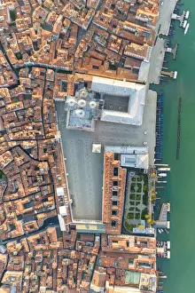 Earth From Above Prints: Italy, Veneto, Venice, Aerial view of St Marks square and city centre