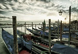 Italy, Veneto, Venice, Gondolas at St. Marks square