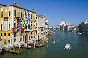 Images Dated 20th June 2011: Italy, Veneto, Venice, Grand Canal, Santa Maria della Salute from Accademia Bridge