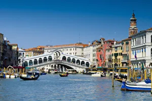 Images Dated 20th June 2011: Italy, Veneto, Venice, Rialto Bridge over Grand Canal