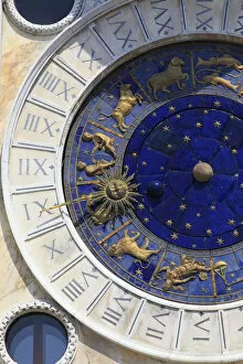 Images Dated 17th January 2018: Italy, Veneto, Venice, Sestiere of San Marco, Detail of Astronomical Clock