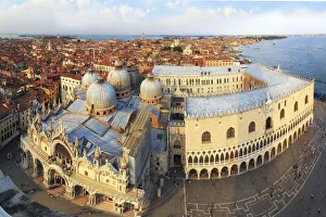 Images Dated 17th January 2018: Italy, Veneto, Venice, Sestiere of San Marco, Elevated view from Campanile di San Marco