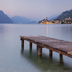 Italy. Veneto. Verona district. Lake Garda. Malcesine. Scaligero castle