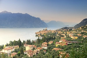 Italy. Veneto. Verona district. Lake Garda. Malcesine. Scaligero castle