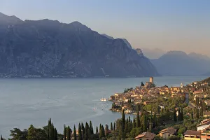 Italy. Veneto. Verona district. Lake Garda. Malcesine. Scaligero castle