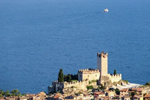 Italy. Veneto. Verona district. Lake Garda. Malcesine. Scaligero castle