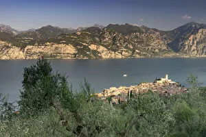 Italy. Veneto. Verona district. Lake Garda. Malcesine. Scaligero castle