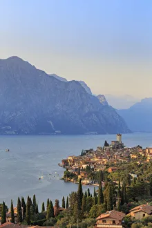Italy. Veneto. Verona district. Lake Garda. Malcesine. Scaligero castle