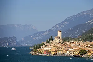 Italy. Veneto. Verona district. Lake Garda. Malcesine. Scaligero castle