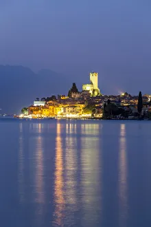 Italy. Veneto. Verona district. Lake Garda. Malcesine. Scaligero castle