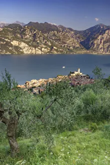 Italy. Veneto. Verona district. Lake Garda. Malcesine. Scaligero castle